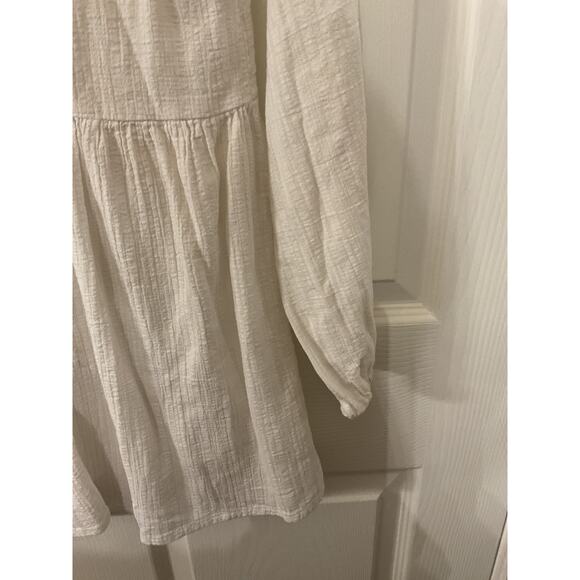 PQ White Gauze Swim Water Lily Tessa Deep V-Neck Tunic, XS/S - Picture 9 of 11